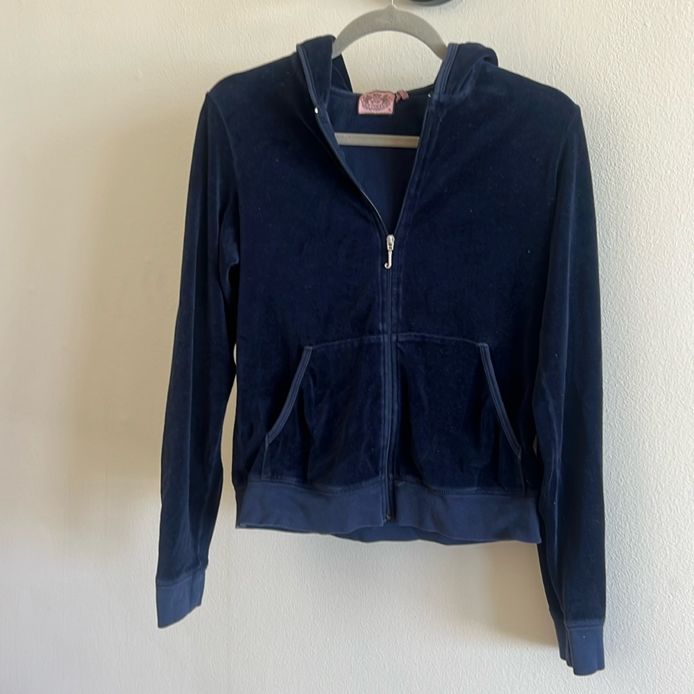 Juicy Couture navy velour sweatshirt XL